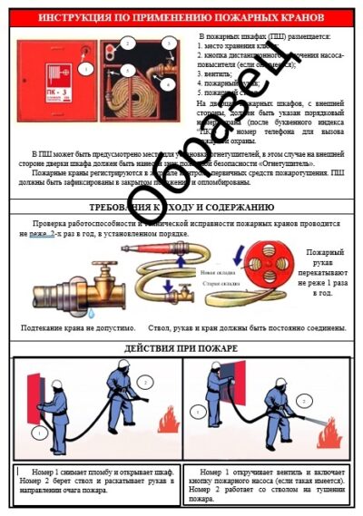Инструкция по применению пожарных кранов